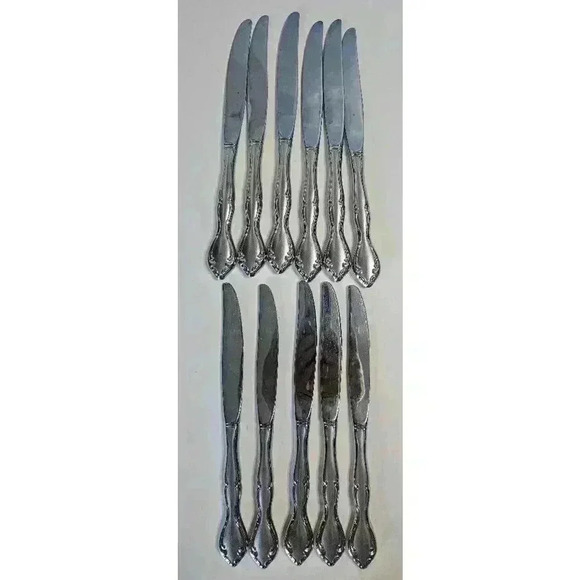 Oneida Satin Cantata‎ Dinner Knives Set of 1118/8 Stainless Steel Made in USA - Picture 1 of 3